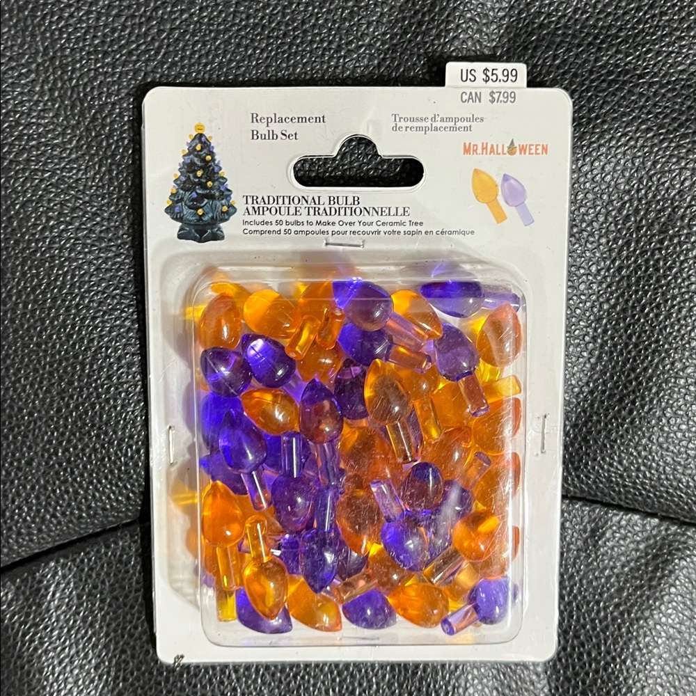 50-ct Mr Halloween Orange Purple Replacement Bulb Set for ceramic tree